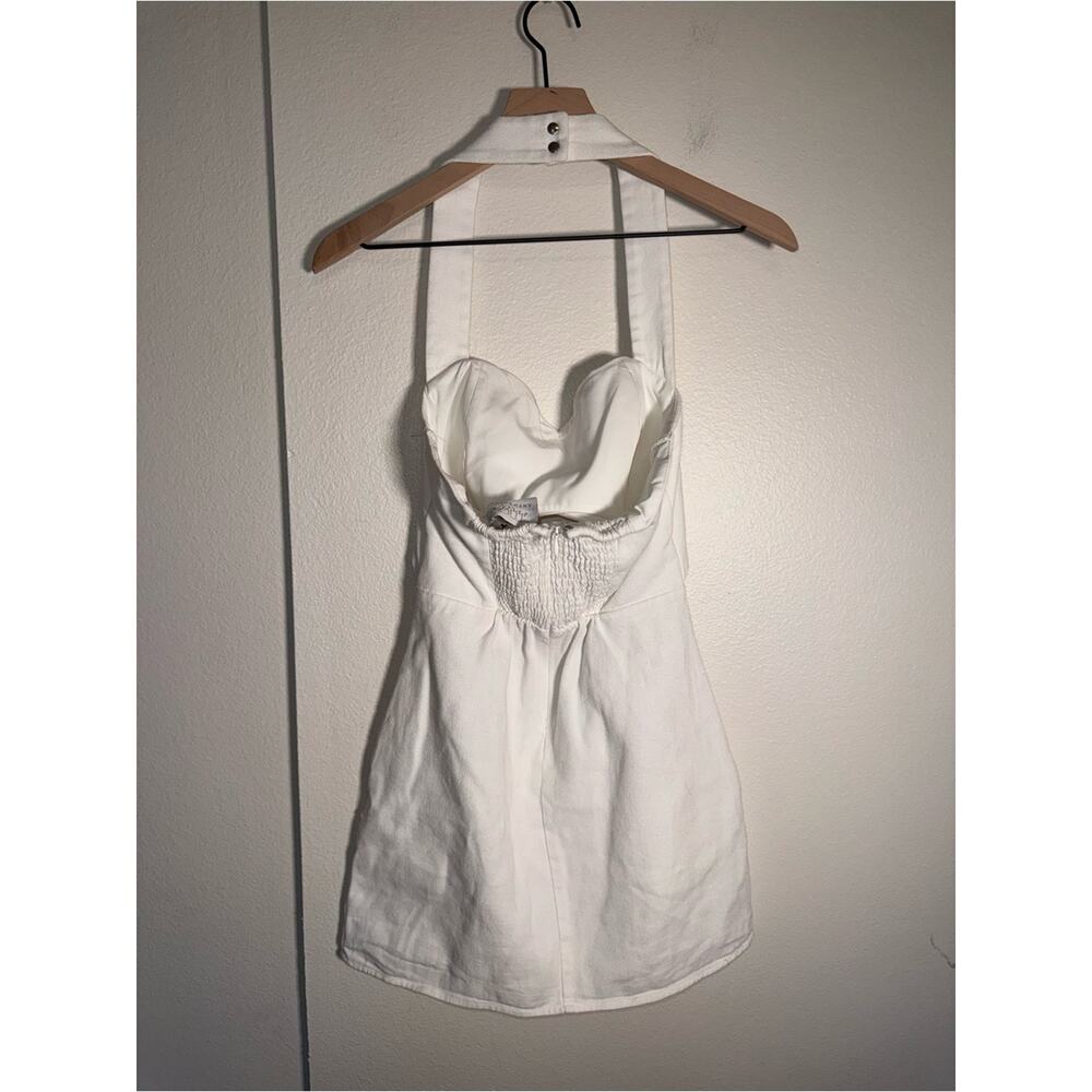 MARE MARE X Anthropologie Halter Cutout Mini bridal shower bachelorette Dress XS - Picture 8 of 9